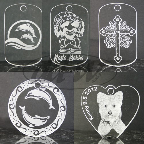 Acryl hundemarke dogtag - hundemarke,