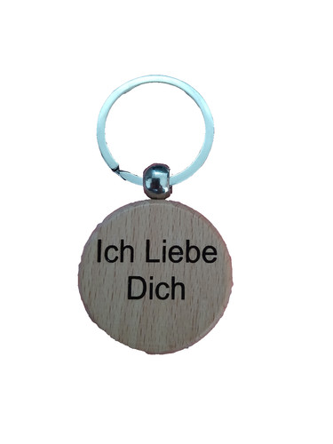 Schlüsselanhänger holz rund - schlüsselanhänger,