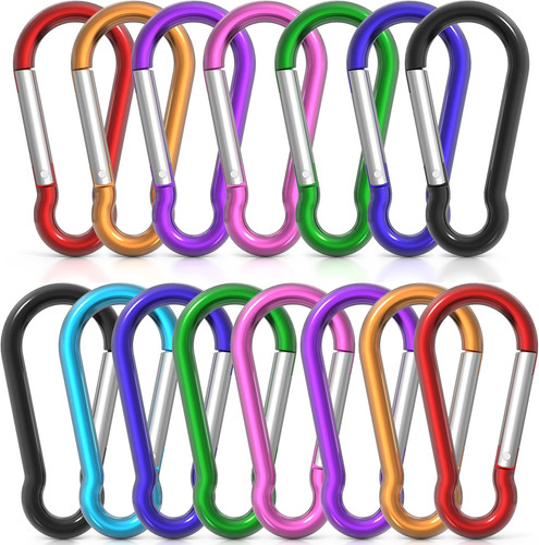 Bunt karabinerhaken aluminium - bunt,