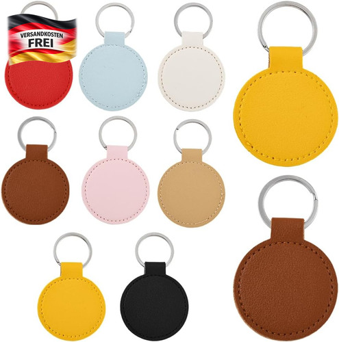 Leder schlüsselanhänger set - leder,