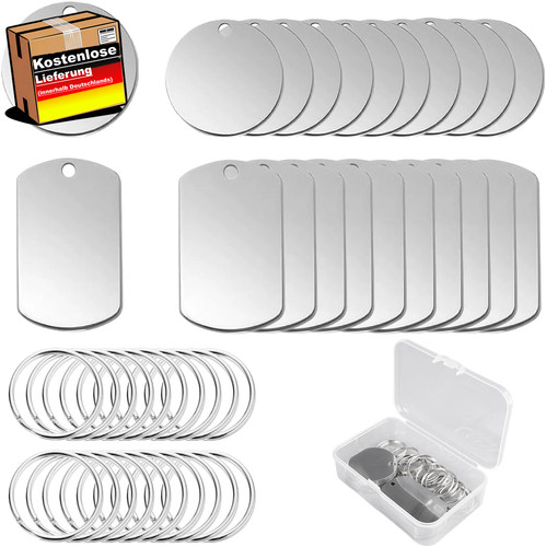 Edelstahl anhänger set - edelstahl,