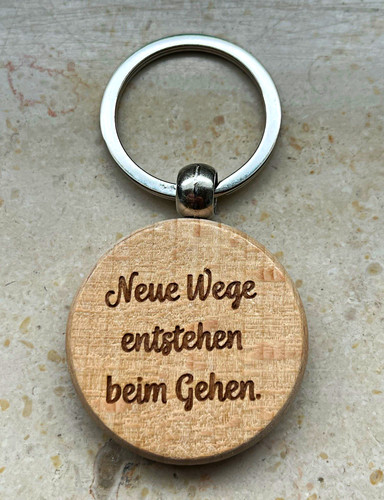 Runder holz schlüsselring - runder, holz-schlüsselring
